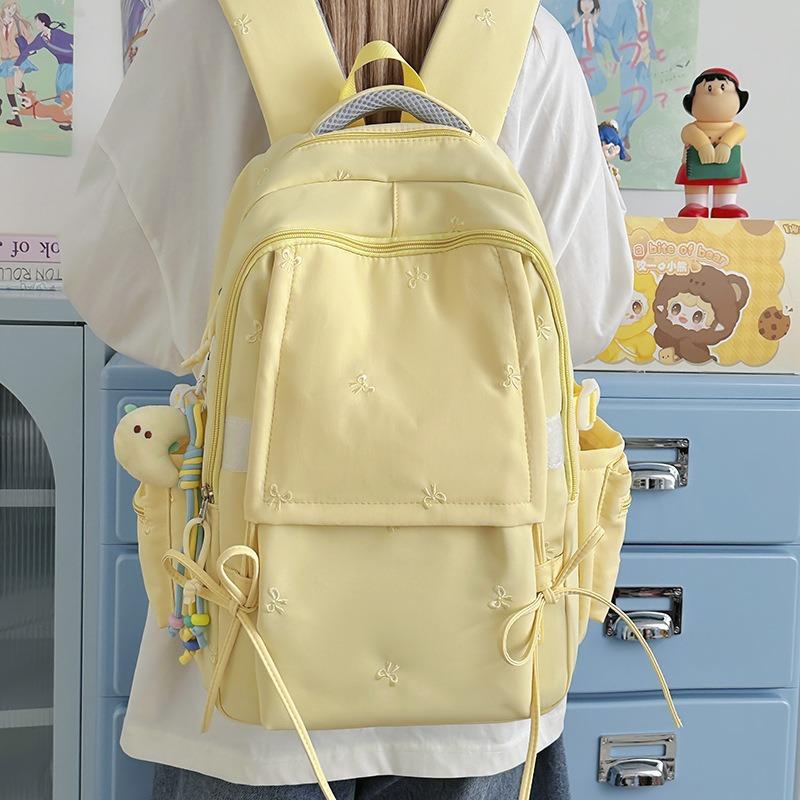 Versatile Backpack Female Japanese Ins High Value Backpack Junior High School Student Schoolbag Lightweight Large Capacity Backpack