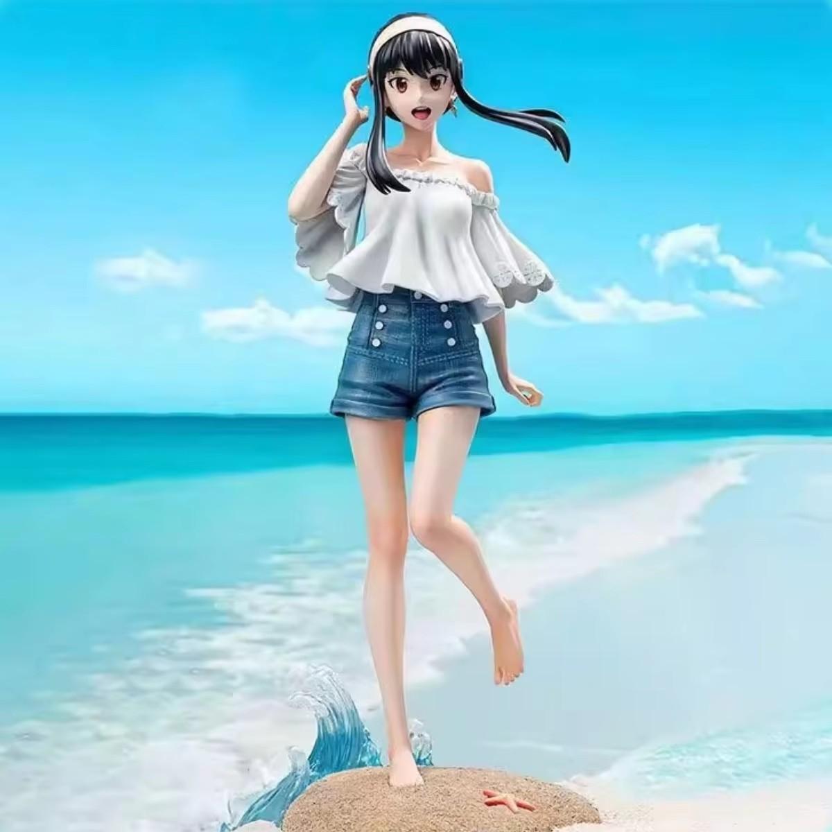 

Anime Spy X Family Yor Forger Beach Scene Collectible Figure Pvc Material Statue Model Display Collection Toys Birthday Gifts