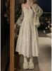 Plus Size French Style Waist-Cinched Ruffled Camisole Dress