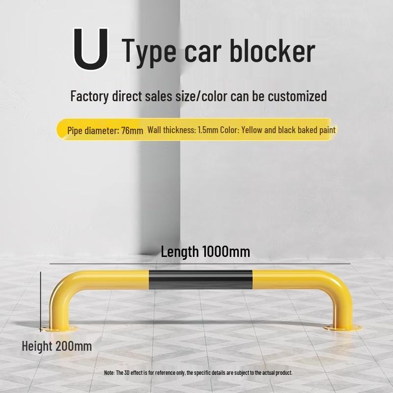 Jinnong U-Shaped Steel Parking Guardrail 1000mm Length