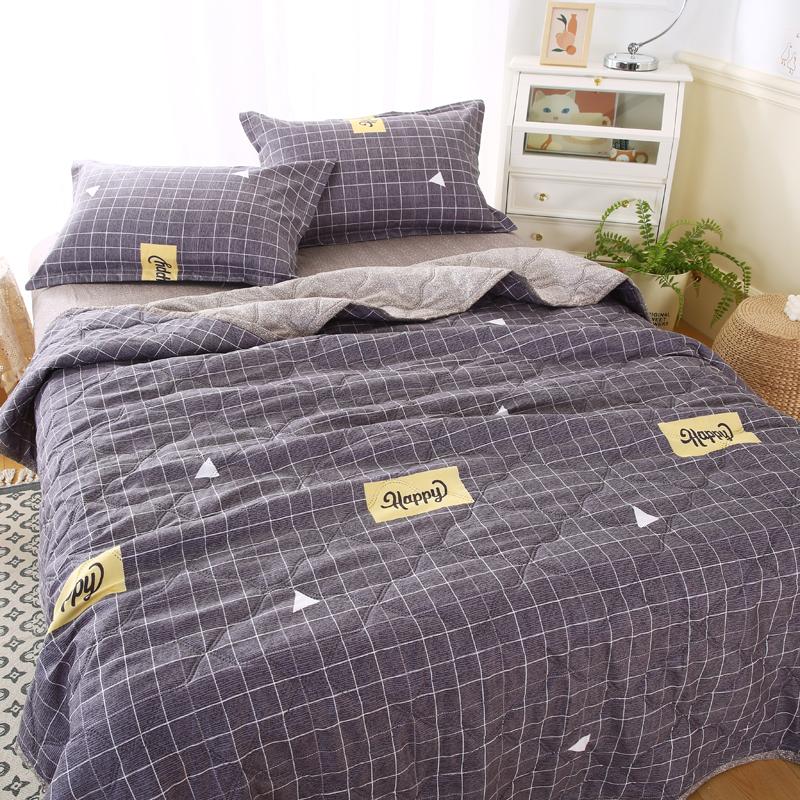 Daisy Printed Quilted Summer Quilt Soft Breathable Single Double Blanket Washable Thin Comforter with Pillowcase