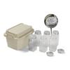 1 Set Gewürzspenderflasche Outdoor-Aufbewahrungsbox Picknick-Grill Tragbare Kleinteilebox Plastikglas Gewürzaufbewahrungsbeutel