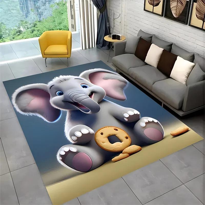 

Elephant Pattern Floor Mats Door Decoration Home Living Room Floor Mats 40x60cm