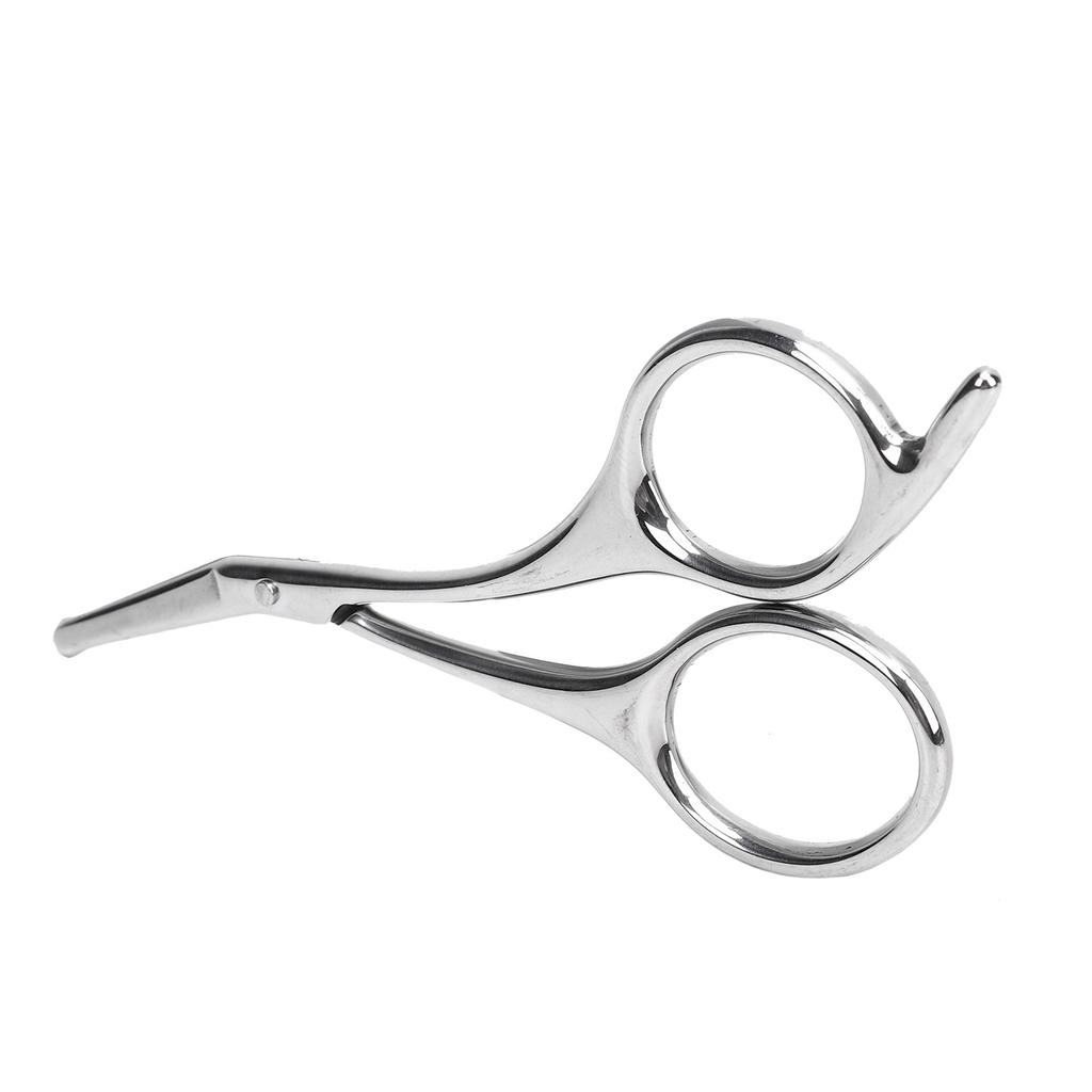 Small Grooming Scissors Stainless Steel Ergonomic Design Rounded Tip Small Nasal Hair Scissors for Eyebrow