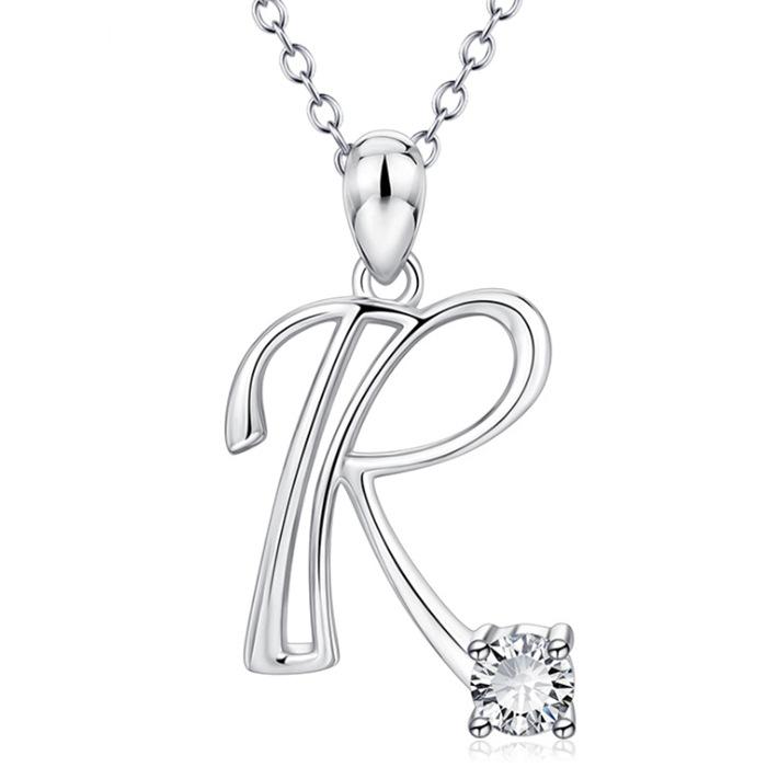 Fashionable 26 Letter Rhinestone Necklace Elegant Personalized Pendant Choker Stylish Versatile Jewelry Accessory For Women