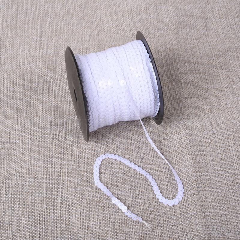 100yards Shiny Color Sequins Ribbon Round Flat Laser Colored Paillettes Trims for Garment Bag DIY Sewing Crafts Party Decoration