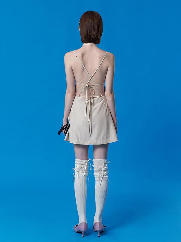 Kirsh Back-Point Pleated Woven Dress [Multi]
