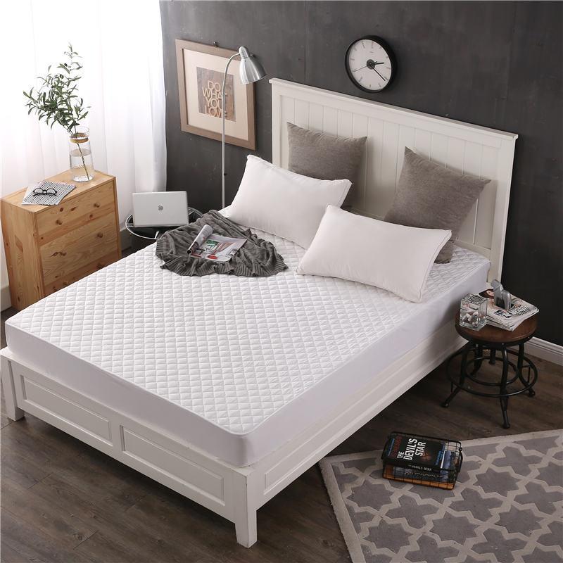 Fitted Sheet, Cotton Quilted, Thickened, Non-slip Single Piece Bed Bag, Pure Cotton Single and Double Mattress Protector, Solid Color Bed bag 120cm × 200cm