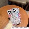 Oil painting butterfly flower apple 15 mobile phone case iphone14promax soft glue 13/12/11 all-inclusive anti-drop XR