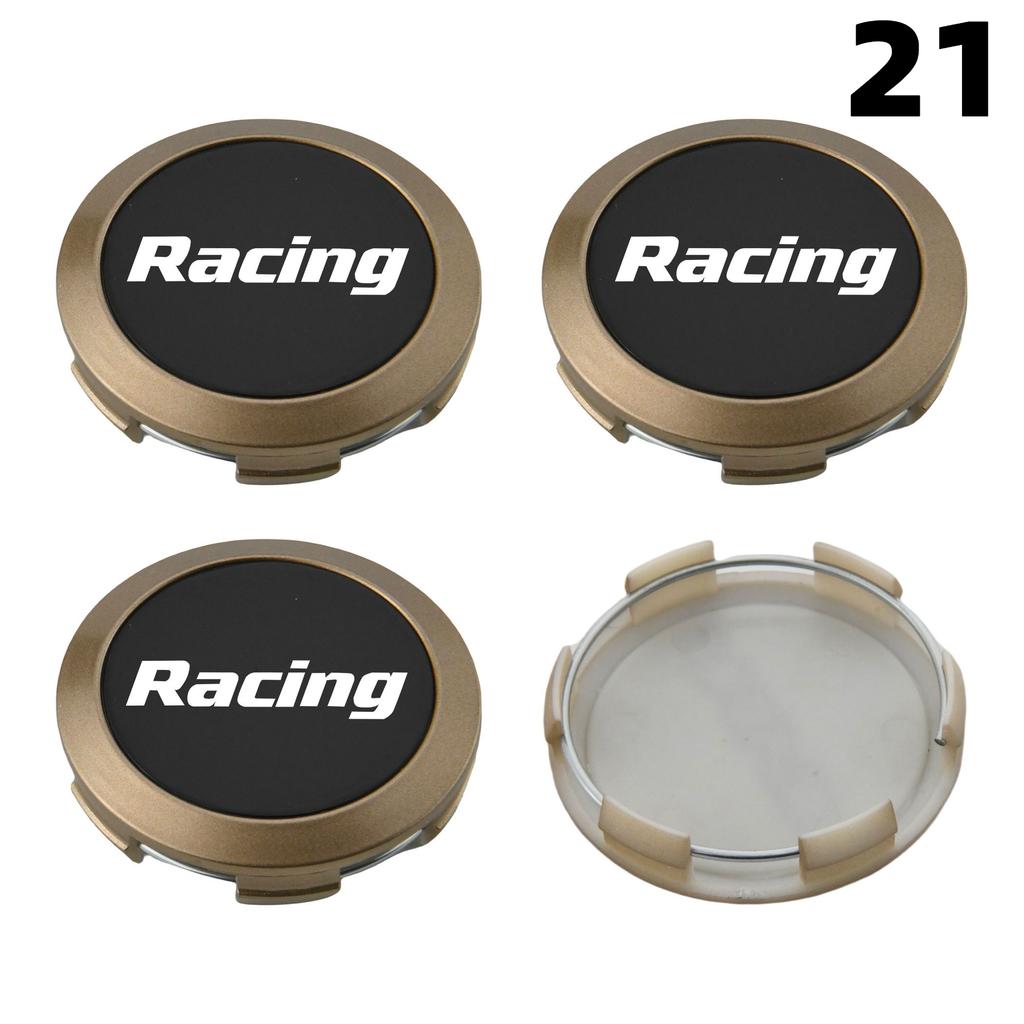 1Set/4PCS 64MM OD / 62MM ID Cap For Rims RACING SPORT Logo Wheel Center Cap Sport Car Wheel Cover Hub Caps