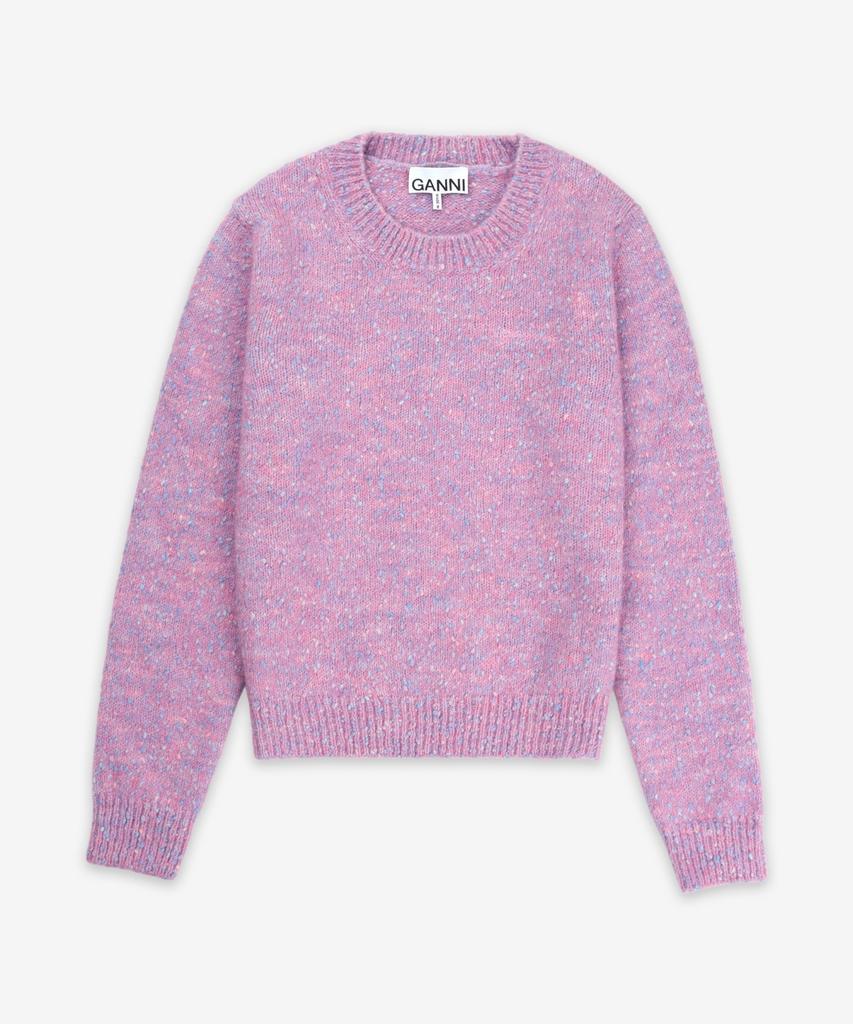 Gani Alpaca Cotton Mix O-Neck Knit - Rose Violet / K2318295
