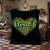 Brazil National Football Team Print Flannel Blanket Soft Warm Sofa Bed Throw Blanket For Home Office Bedroom