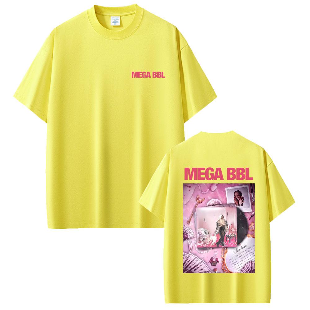 Rapper Theodora Mega Bbl Album Graphic Tshirt Men Women Casual Vintage Cotton Tshirts Unisex Hip Hop Fashion Pop Music T Shirt