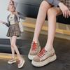 8cm Height Increasing Spring Summer Casual Shoes Women Chunky Sneakers Soft Comfortable Colorful Sweet Ladies Mesh Shoes Breathable