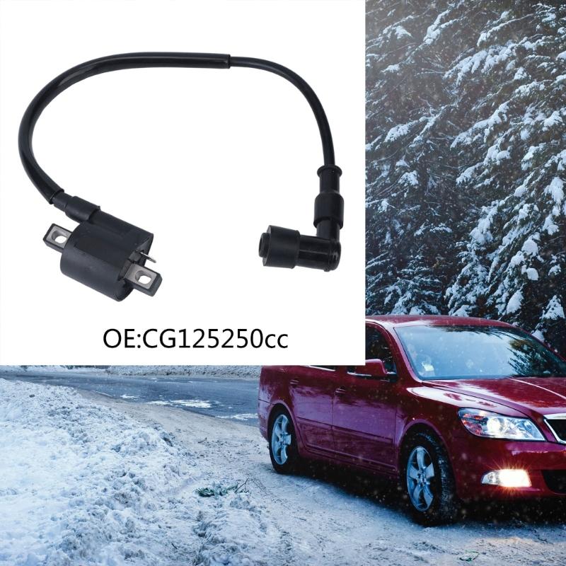 Single Engine Ignition Coil Assembly with Integrated Lead Wire and Boot Cap, for 150Cc 250Cc Motorcycle Cart Setups Daily