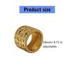 Waffle Hollow Design Ring Lightweight Comfort Fit  Geometric Wedding Band Fashion Jewelry for Everyday Wear