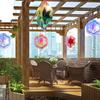 Gradient Wind Spinner Catcher 3D Rotating Wind Chimes Suncatcher Anti-Bird Hanging Wind Chimes Bird Repeller Garden Yard Decor