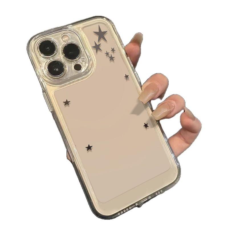 Simple Stars Are Suitable for Apple 17air Mobile Phone Case 16E New 15promax Transparent 14 All-inclusive 131211.