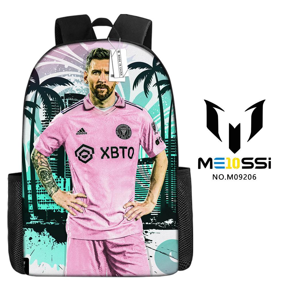 Football Schoolbag Surrounding Primary And Secondary School Students Backpack Miami International Player Backpack Single-Layer Bag