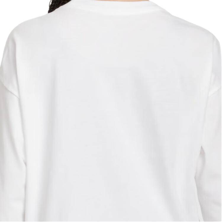 Nike Comfortable Soft Cotton Loose Long Sleeve T-Shirt Kids Tops White FZ5535-100