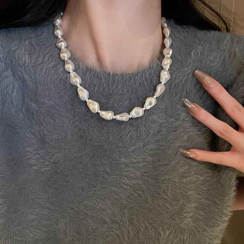 Silver Needle Vintage Pearl and Rhinestone Flower Earrings - French High-End Niche Court Style