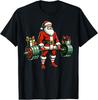 Funny Santa Weightlifting Christmas, Santa Deadlifting T-Shirt