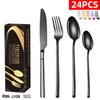 Stainless Steel Tableware Gift Box Set, Western Knight, Knife, Fork, Spoon, Hotel, 24 Pcs