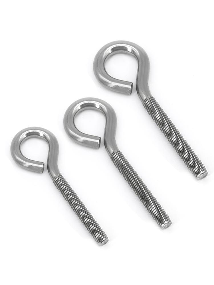 304 Stainless Steel Eyebolt with Ring Hook – Machine Thread Closed Eye Bolt (M4 M5 M6 M8)
