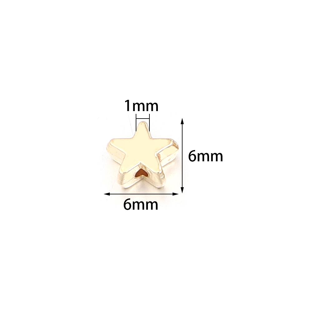 200pcs/lot 6mm Star CCB Beads Pentagram Bead Spacer Beads For Jewelry Making DIY Bracelet Necklace Plastic Loose Beads Wholesale