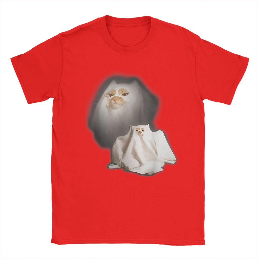 Fun Halloween T-shirts, Retro Cat T-shirts, Round-neck Short-sleeved T-shirts, Party Outfits, Kawaii Men's and Women's Tops