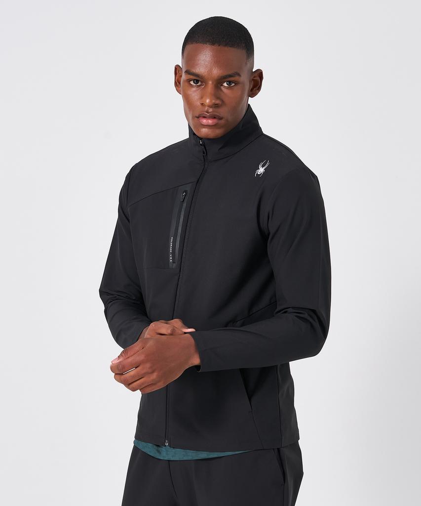 Spyder Men'S Double Face Training Zip-Up Spkpcnft202Mblk