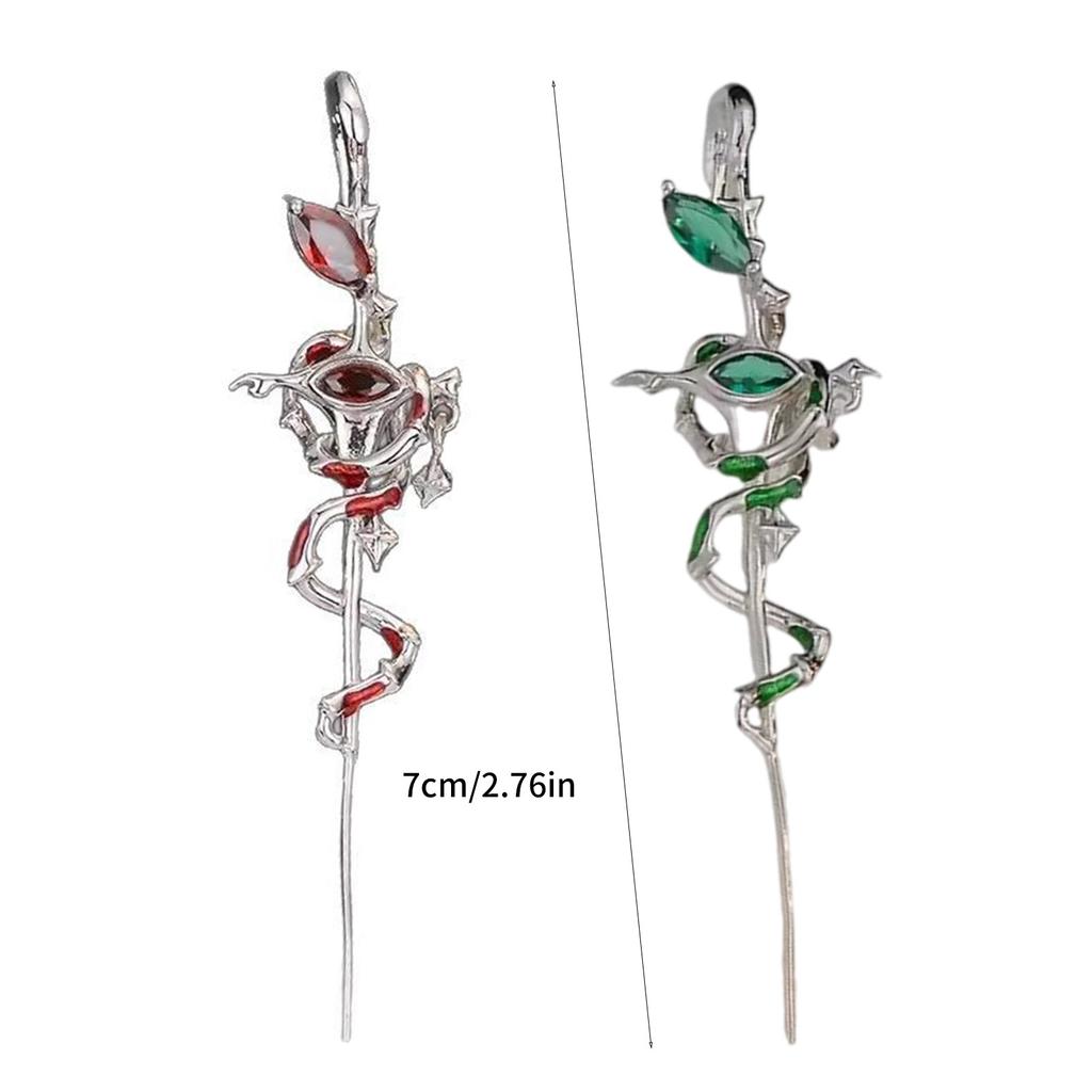 Vintage Studs Earrings Ear Studs Snake Shape Piercing Ear Jewelry Alloy Texture Suitable for Fashion Women Girls