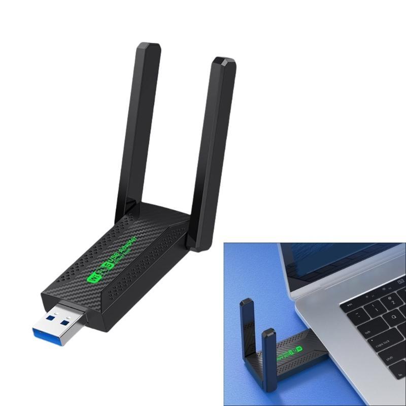 Fast Speed USB  WiFi Adapter, 1200Mbps 5G/2.4G Networking Adapter for Desktop Laptop PC