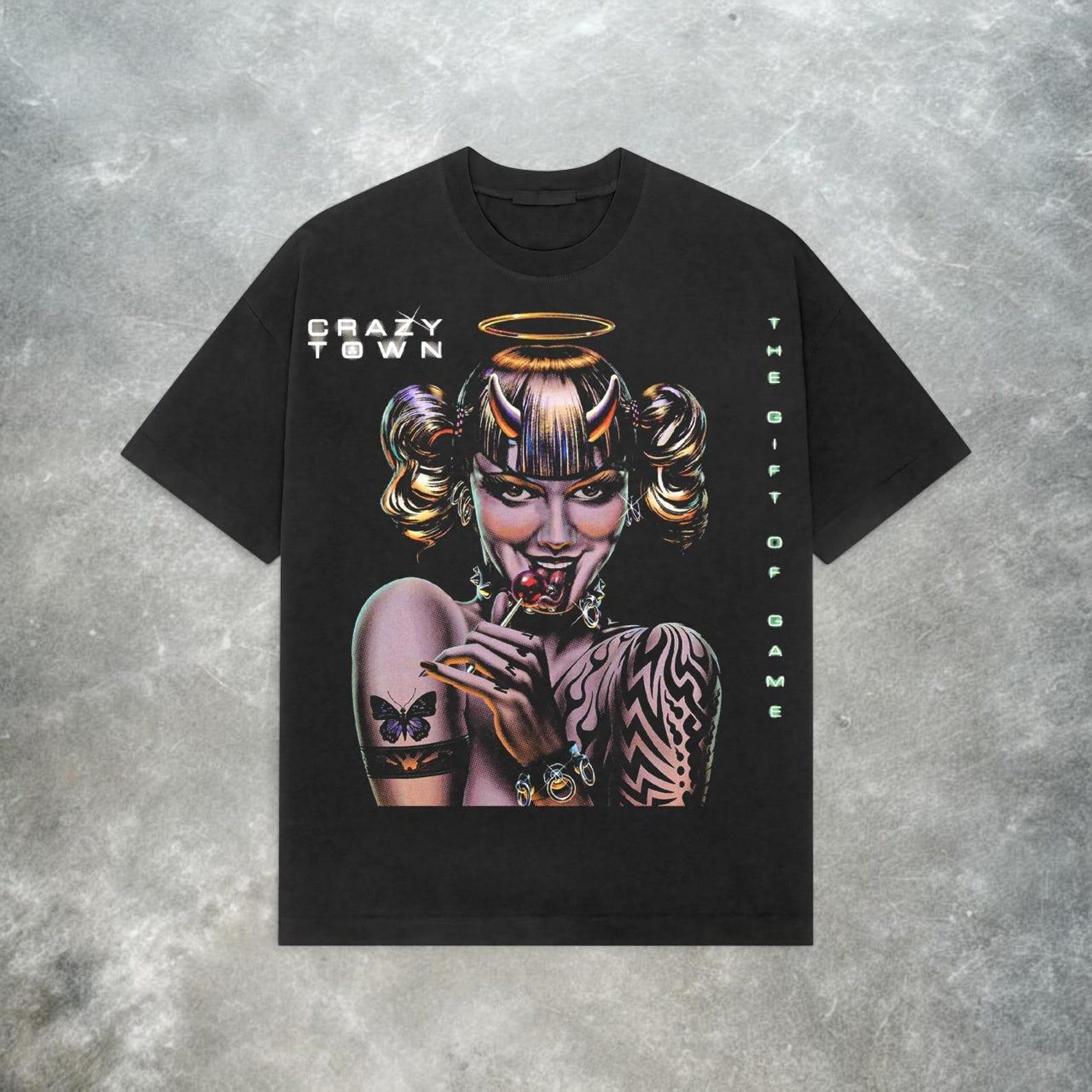 Crazy Town Butterfly Graphic Tee Retro Y2K Nu Metal Band Shirt Vintage Music XL