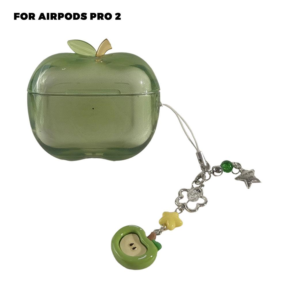 Transparent Red Fruit Airpods Pro 2/1 Earphone Case Tomato Pendant Case Cover for AirPods 1 or 2 3 4 AirPods Pro Pro 2