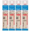 Jetstream Replacement Refills SXR8005 Red 0.5mm 4-Pack Multi-Color Multi-Function Oil-Based Ballpoint Pen