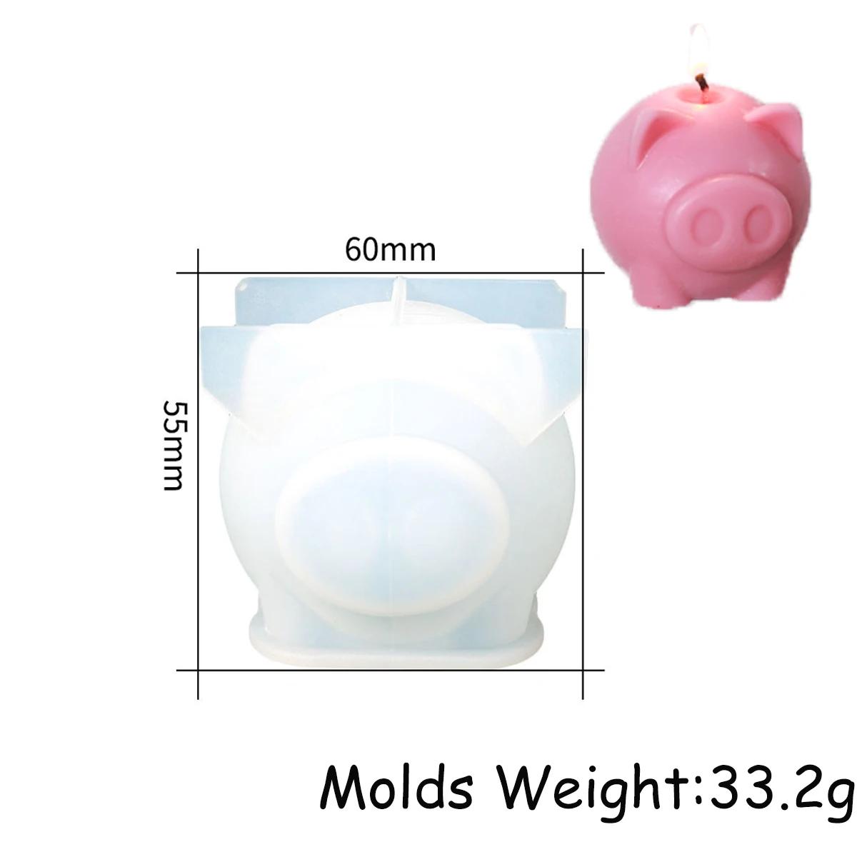 

3D мультфильм свинья свеча силиконовая форма новый свинья мыло смола гипс изготовление инструмент стол декор подарок