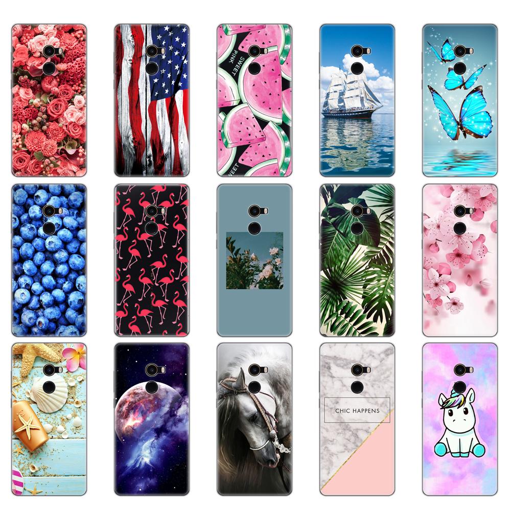 Měkké silikonové pouzdro TPU pro Xiaomi Mix 2 pouzdro pro Xiaomi Mi Mix 2 Mix2 zadní kryt 360 plný ochranný transparentní coque