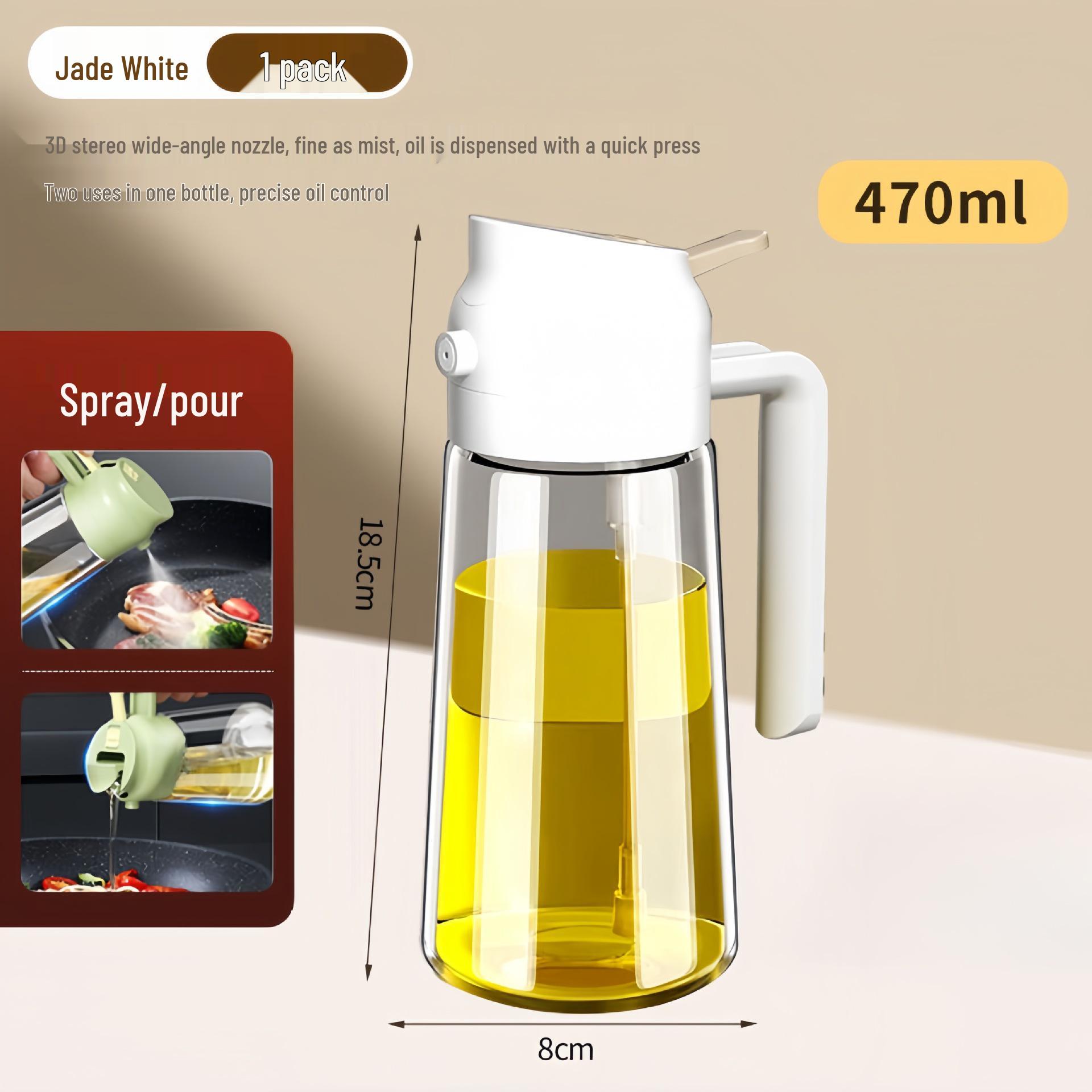 Dual-Use Oil Sprayer & Pour Bottle for Kitchen - Atomizes Edible Oil