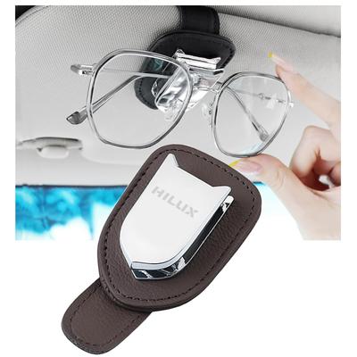 Toyota Hilux GUN125 120 Series Leather Sunglasses Clip Glasses Holder Car Visor Sunglasses Glasses