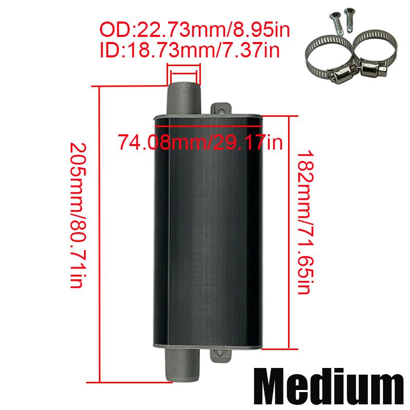 24mm Muffler Silencer S Curved Air Diesel Parking Heater Exhaust Pipe Aluminum Alloy For Webasto Eberspacher Car Truck VAN RV