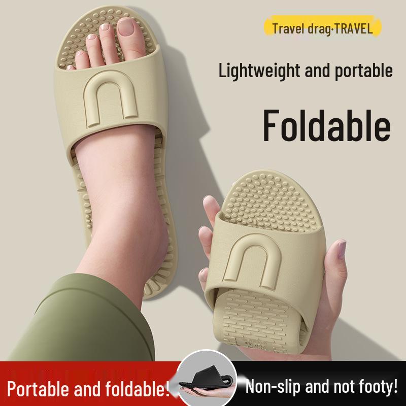 Portable Folding Summer Slippers: Soft Sole for Travel, Business Trips, Hotel & Home - Unisex