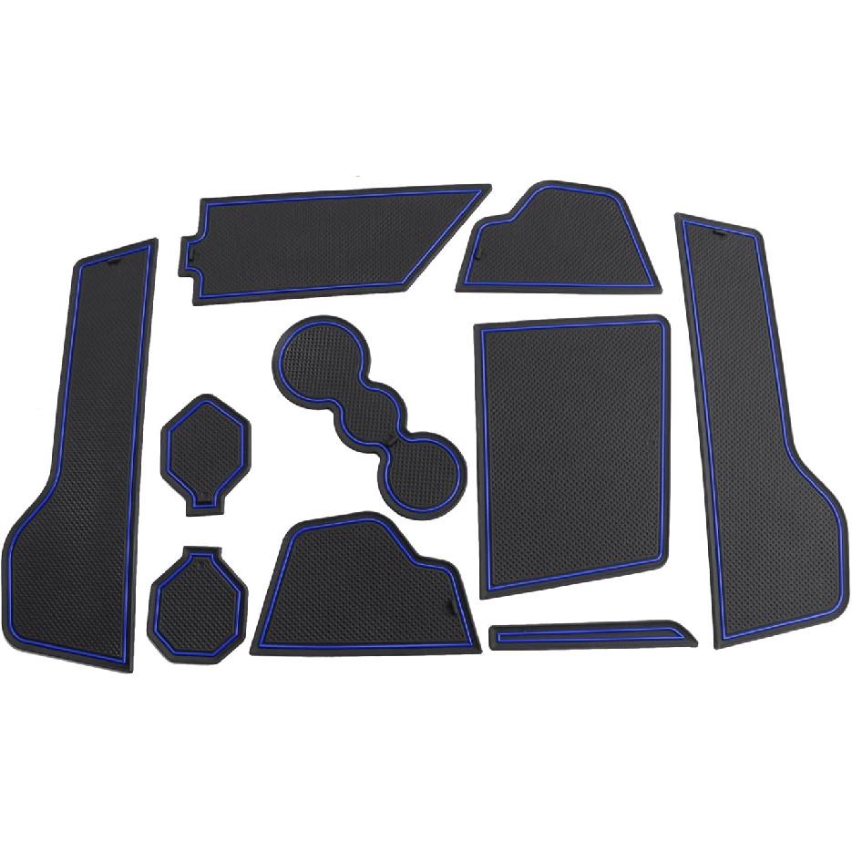 Auovo Protector Mats For Volkswagen Jetta Accessories 2025 -2024 Fit Cup Holder Erts Door Console Liners Dust Mat Car Interior Trim(10-Pc Set)(Dark