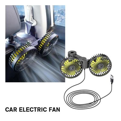 For Kids 3 Speeds 360° Rotatable Vehicle Rear Headrest Fans 5V Powerful Electric Air Circulation Fan For Sedan SUV RV Truck T1B4