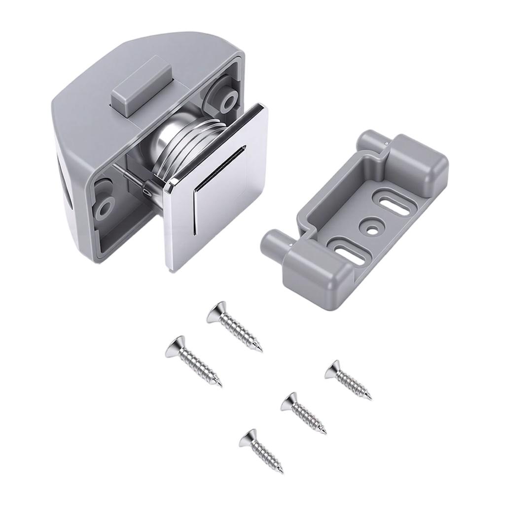 RV Push Cabinet Lock Zinc Alloy Keyless RV Push Button Cabinet Lock for Yachts Travel Trailers
