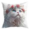 New White Cat Dream Print Pillowcase Atmosphere Decorative Cushion Pillowcase