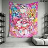 Pretty Cure Wall Tapestry Aesthetic Wall Hanging Printed Fabric Blanket Decorative Tapestries for Bedroom Living Room Home Decor