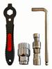 Crank Removal Tool Bike Crank Puller 20-tooth Socket Extended Threaded Shaft High-carbon Steel Electroplated Finish