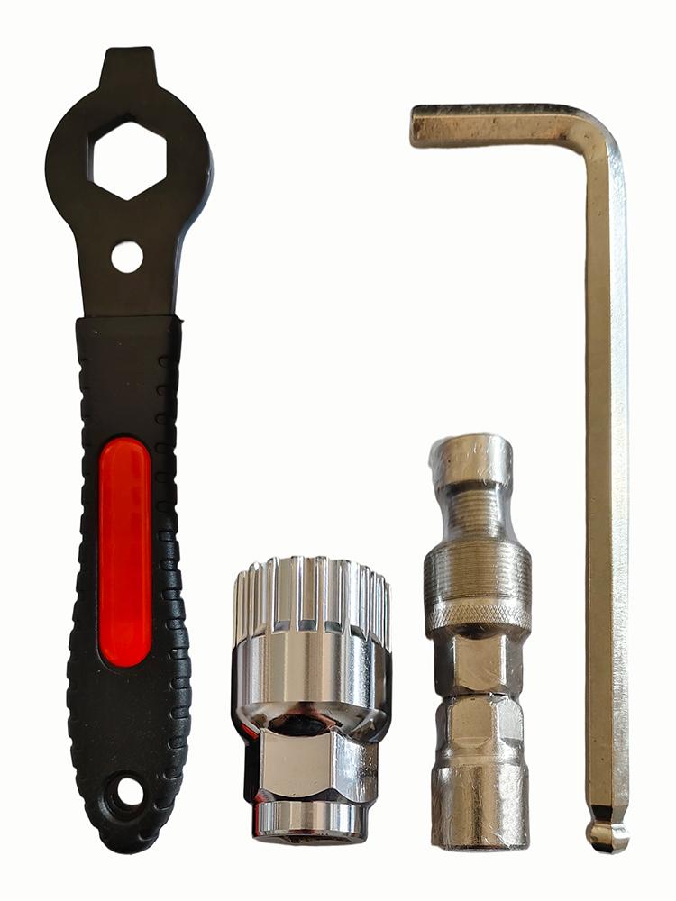 Crank Removal Tool Bike Crank Puller 20-tooth Socket Extended Threaded Shaft High-carbon Steel Electroplated Finish