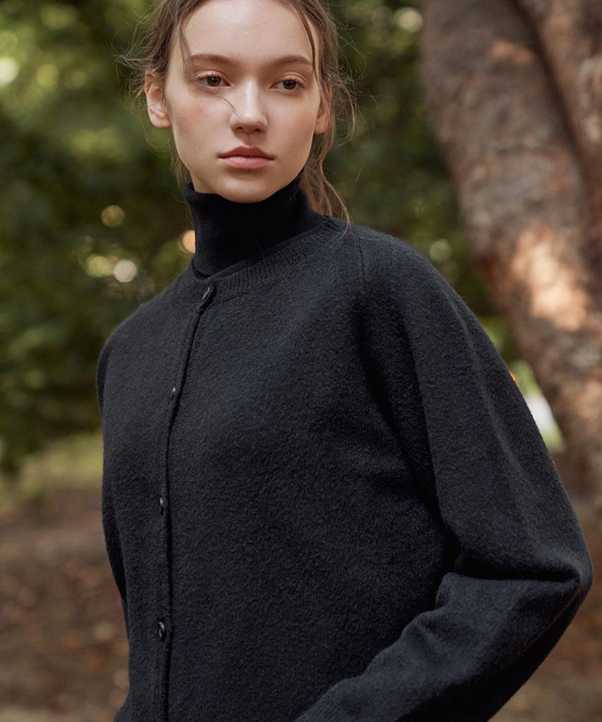 Vascara Round Neck Button Knit Cardigan (4Colors)